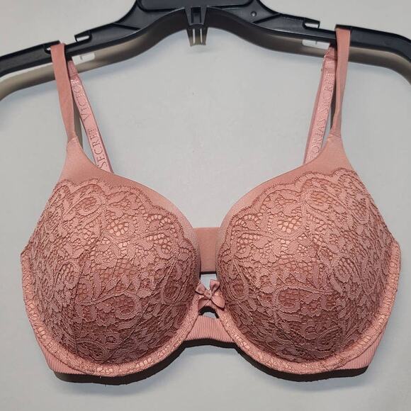 VICTORIA'S SECRET Pink Lace Lined Bra Body by Victoria Perfect Shape 32 DDD - Picture 2 of 4